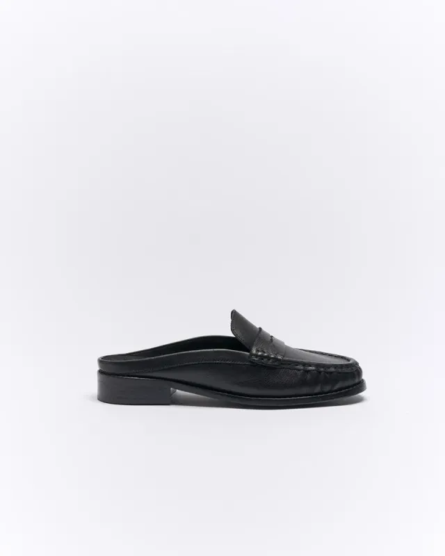 Hugo Leather Mule - Black made by Walnut Melbourne