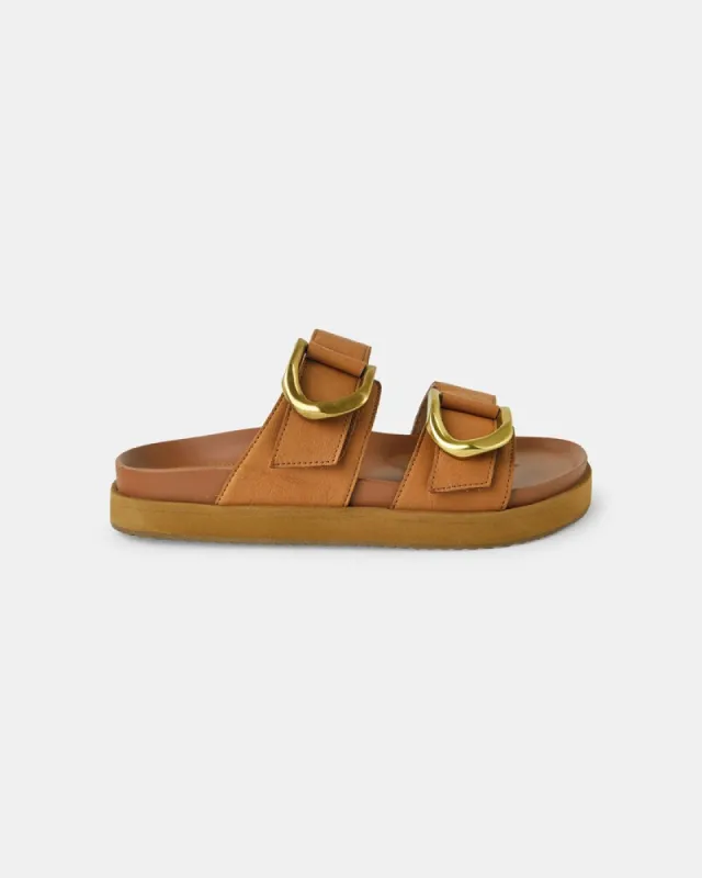 Mint Leather Slide - Coconut Tan sold by Walnut Melbourne