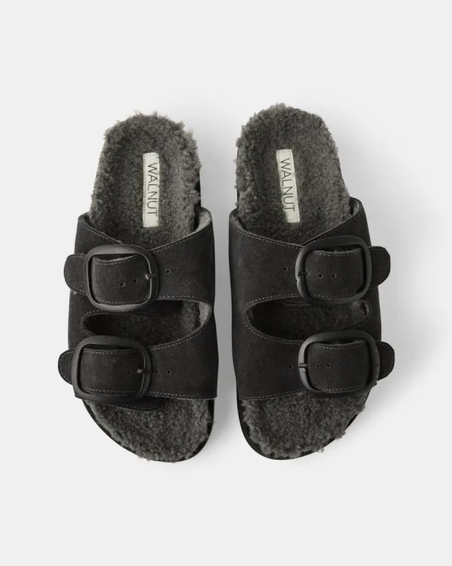 Milly Suede Slide - Charcoal sold by Walnut Melbourne