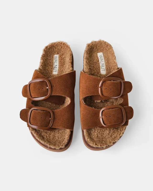 Milly Suede Slide - Chestnut sold by Walnut Melbourne