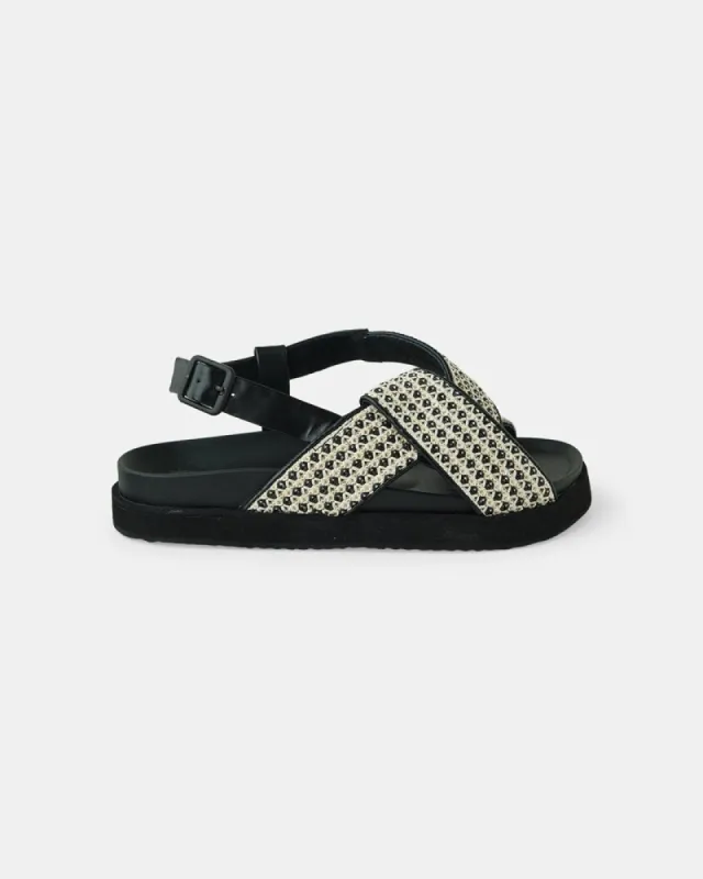 Mya Sandal - Black Woven sold by Walnut Melbourne