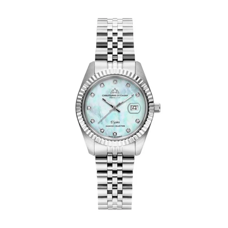 Christophe Duchamp Diamond Elysees CD7201-10 Dames Horloge 33mm 5ATM sold by Watch2Day