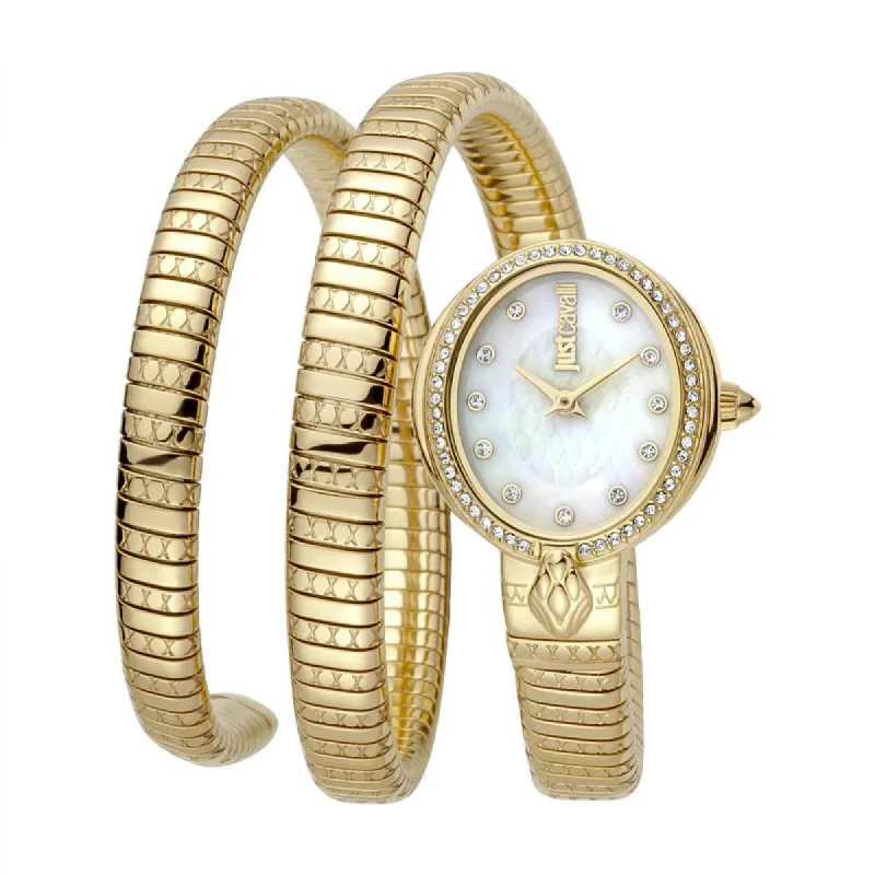 Just Cavalli Glam Chic Snake JC1L153M0035 Dames Horloge 25 mm WR 30mt made by Watch2Day