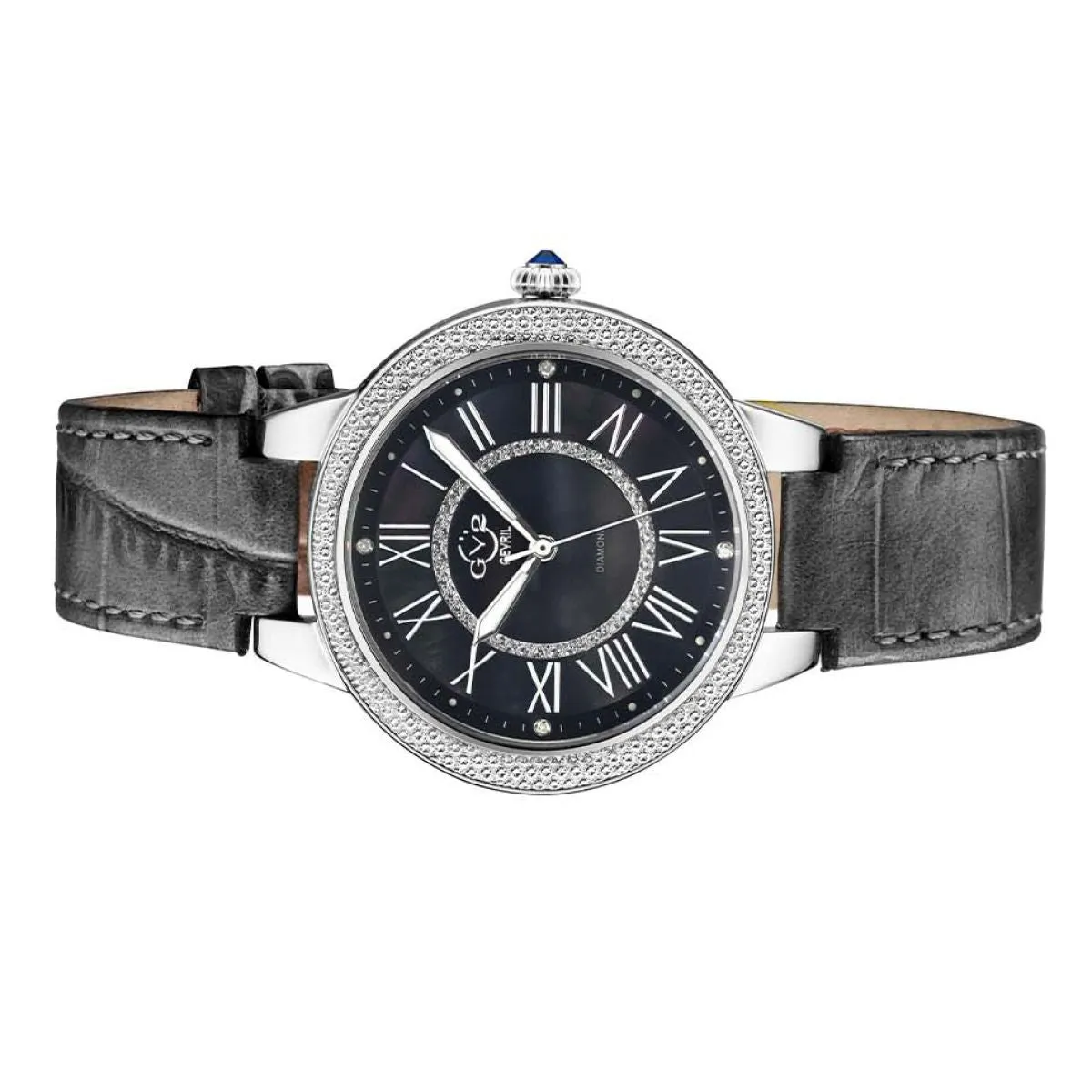 Gevril GV2 Astor II Women's Black Dial Black leather band Watch 9143-L7 sold by Watch2Day product image thumbnail 2