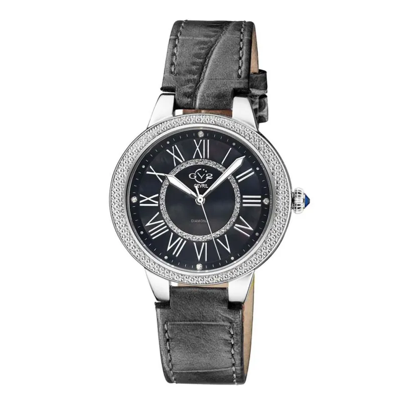 Gevril GV2 Astor II Women's Black Dial Black leather band Watch 9143-L7 sold by Watch2Day
