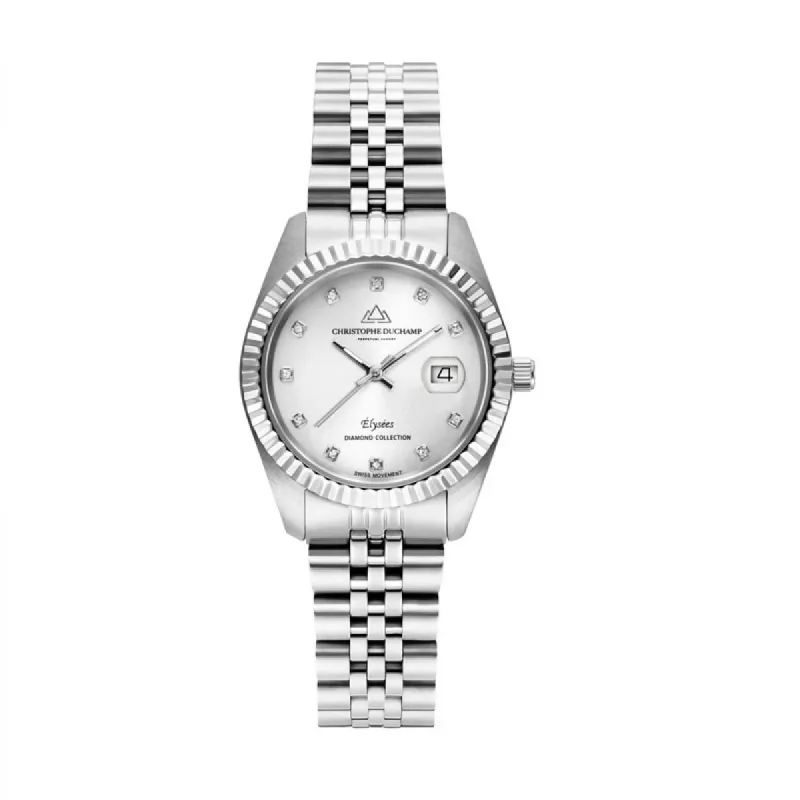 Christophe Duchamp Diamond Elysees CD7201-3 dames Horloge 33mm 5ATM sold by Watch2Day