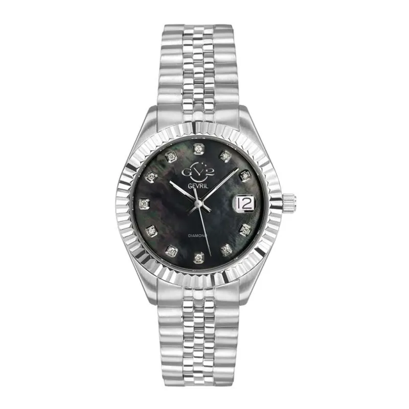 Gevril GV2 Naples Women's Black Dial Steel Watch 12407 sold by Watch2Day