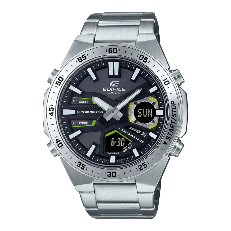 Casio EFVC110D1A3VE Heren Horloge 51.3 mm 46.9 mm 13.7 mm 10ATM sold by Watch2Day