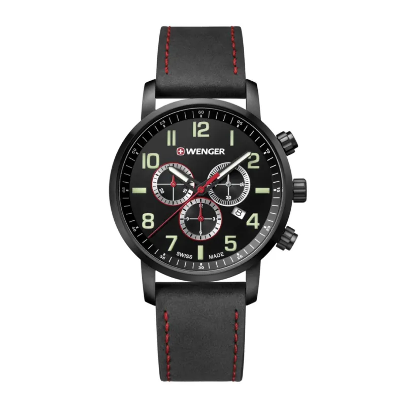 Wenger 01.1543.104 Heren Horloge Swiss-made 43mm 20 ATM sold by Watch2Day