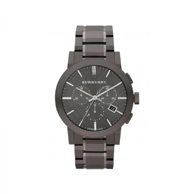 Burberry Chronograph City Men Black Staal 42MM | BU9354 made by Watch2Day