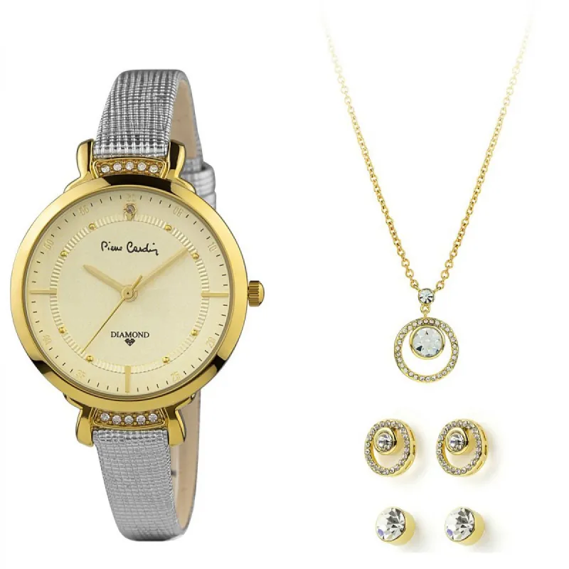 Pierre Cardin Gift Set Watch &amp; Necklace &amp; Earrings PCDX7927L6 sold by Watch2Day