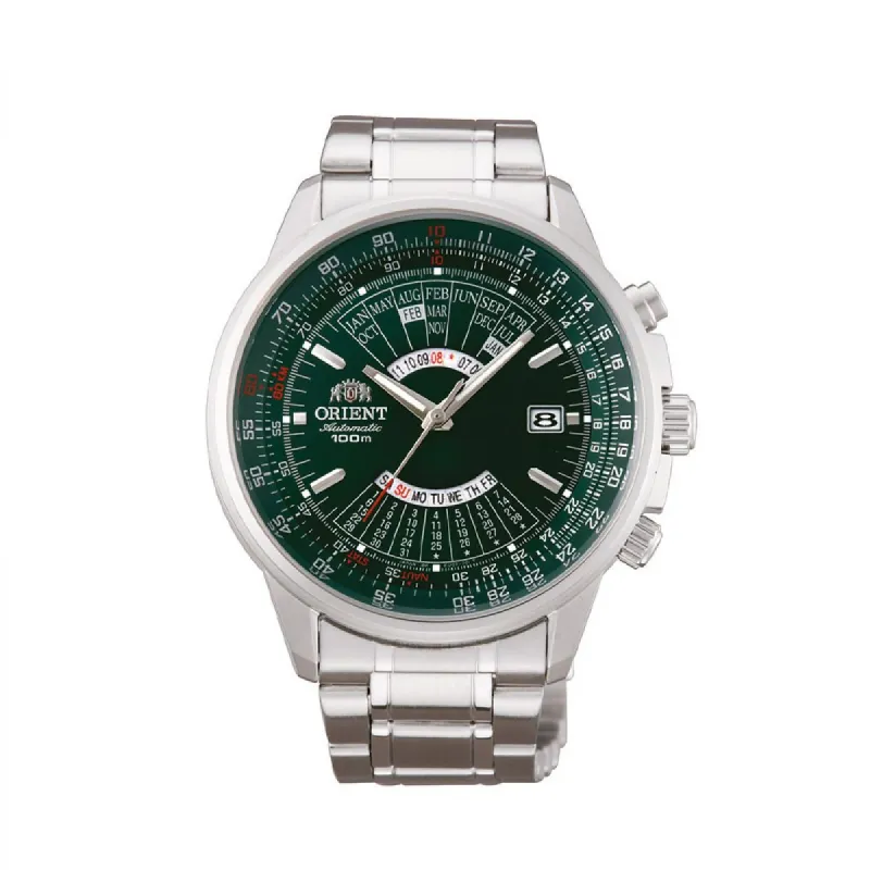 Orient Watch FEU07007FX Men Silver 44mm 10 ATM made by Watch2Day