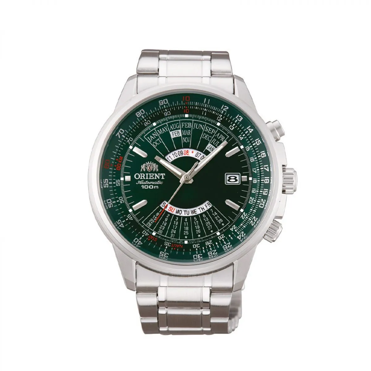 Orient Watch FEU07007FX Men Silver 44mm 10 ATM sold by Watch2Day
