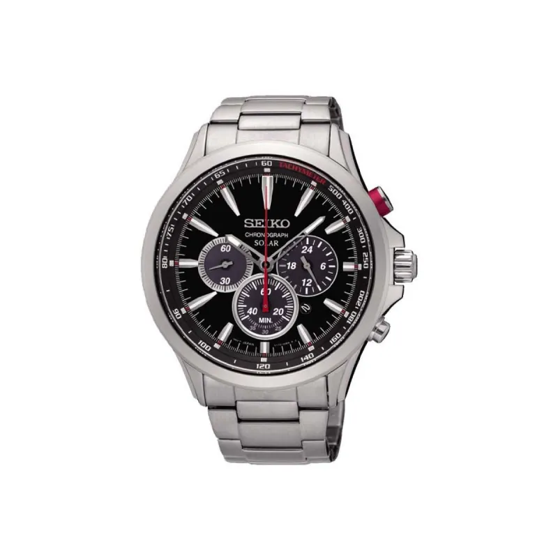Seiko Chronograph SSC493P1 Solar 45mm 10 ATM made by Watch2Day