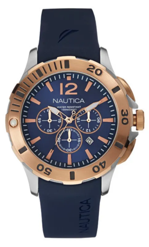 Nautica NAI19506G Heren Horloge 44mm 10 ATM sold by Watch2Day