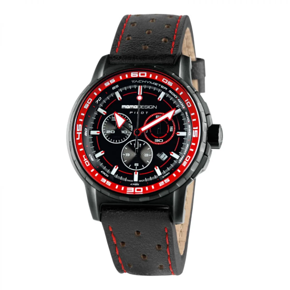 MOMO Design Pilot MD2164BK-42 Horloge Heren 46mm 5 ATM sold by Watch2Day product image thumbnail 3