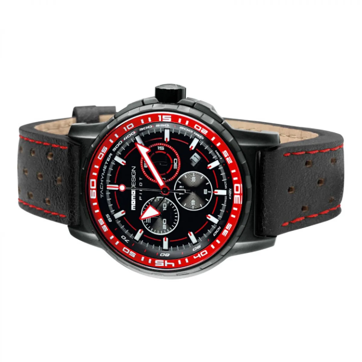 MOMO Design Pilot MD2164BK-42 Horloge Heren 46mm 5 ATM sold by Watch2Day product image thumbnail 2