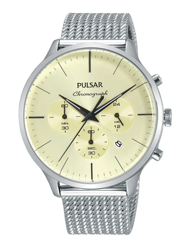 Pulsar PT3859X1 Heren Horloge 43 mm 10 ATM sold by Watch2Day