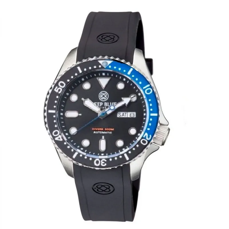 Deep Blue Watches MILBTMNSIL Heren Horloge Automatic 44mm 300M sold by Watch2Day