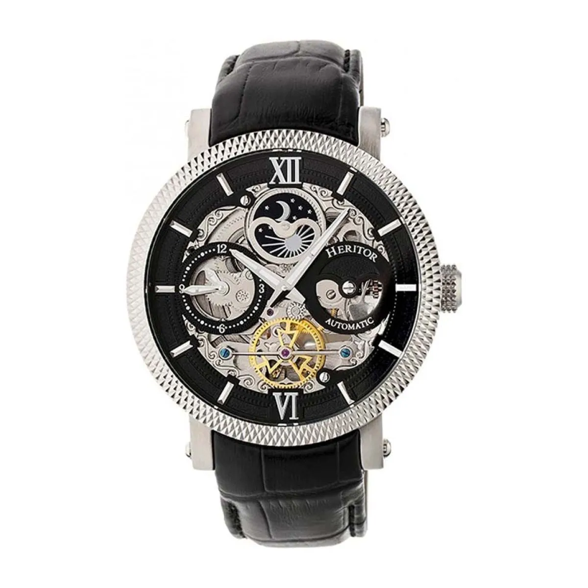 Heritor Aries Skeleton Automatics | dual time | HERHR4405 sold by Watch2Day