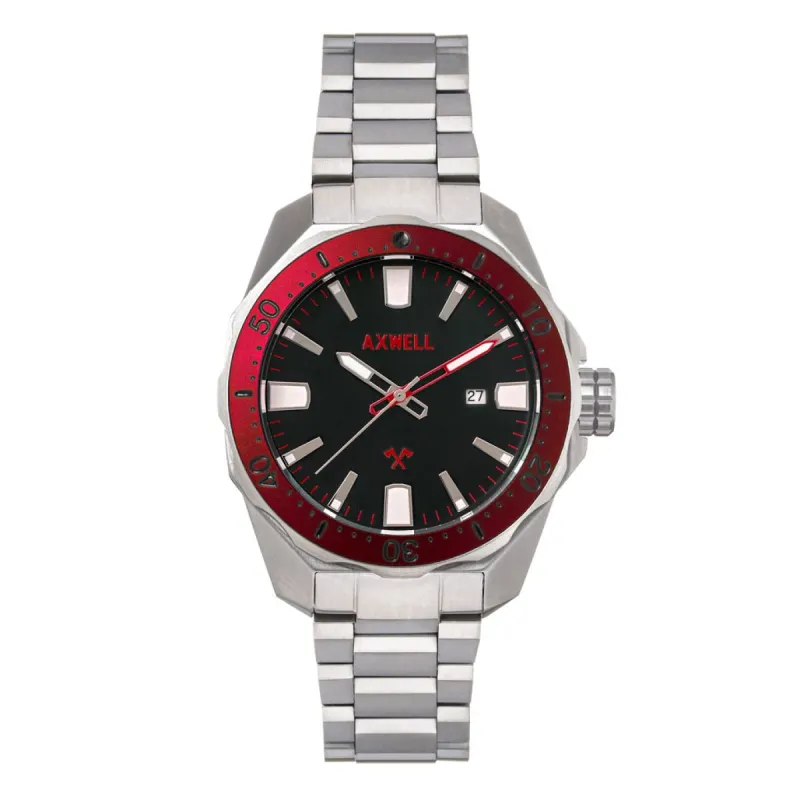 Axwell Timber AXWAW107-6 Heren Horloge 44mm 20 ATM made by Watch2Day