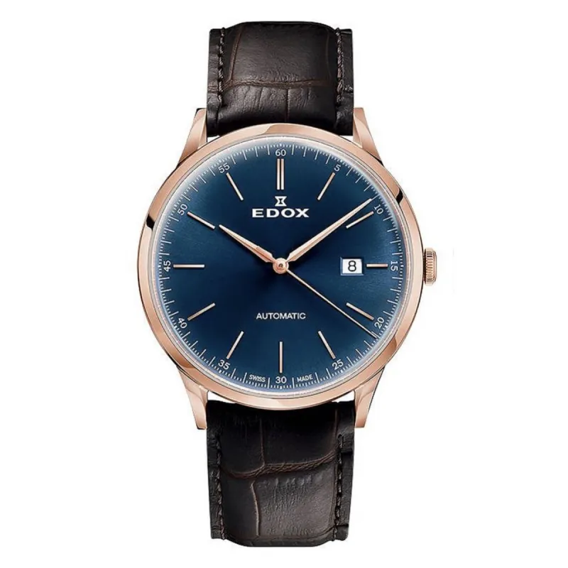 Edox Les Vauberts 80106 37RC BUIR Heren Horloge 42mm 5 ATM made by Watch2Day