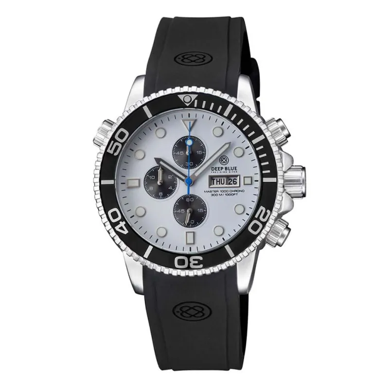 Deep Blue Master 1000 M1KCHRWHIPNADASTRP |  Chronograph quartz diver Black sold by Watch2Day