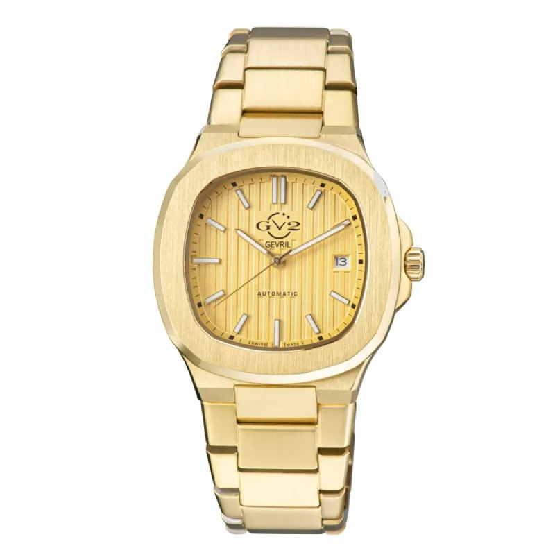 Gevril GV2 Potente Men's Swiss Automatic Gold Stainless Steel 18105 sold by Watch2Day