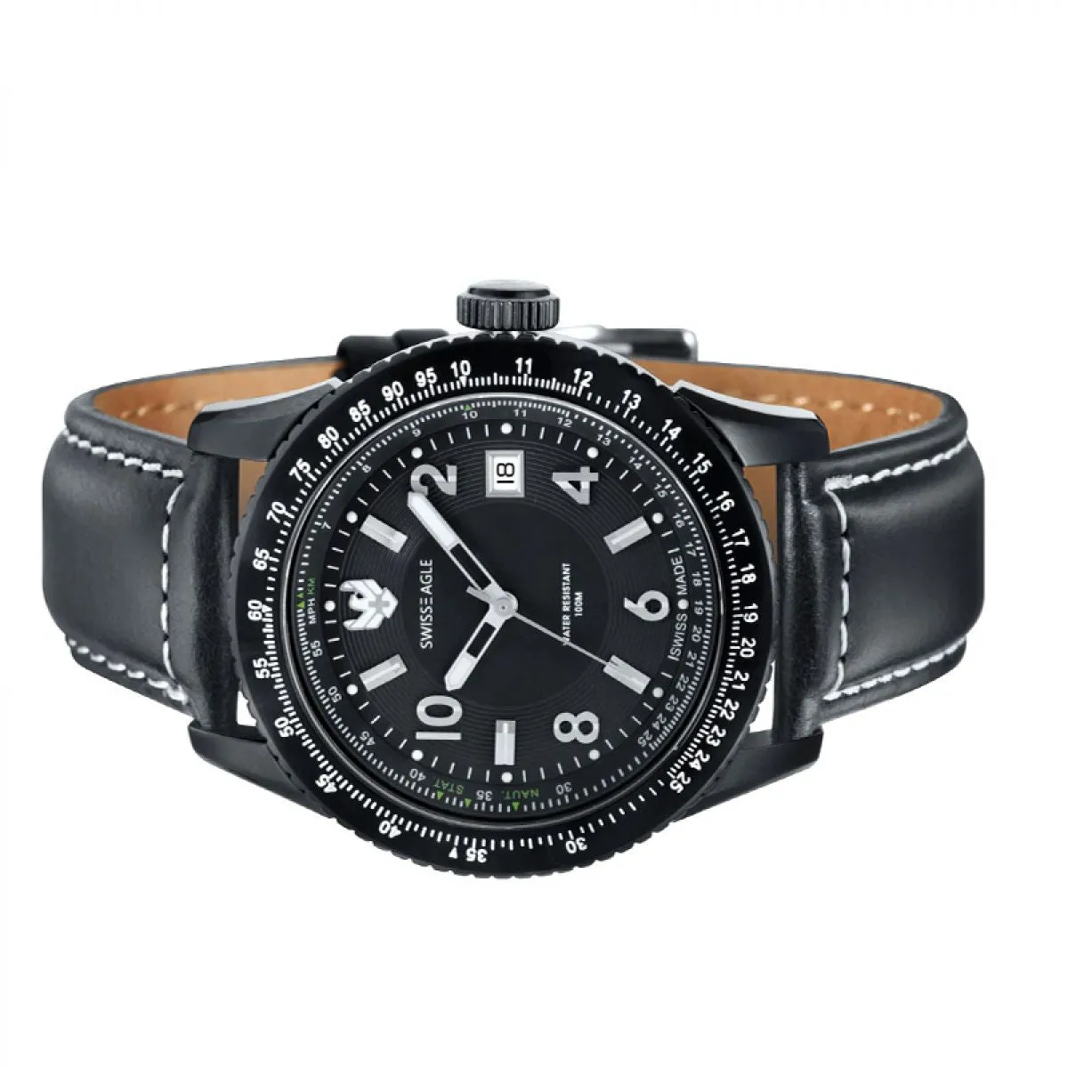 Swiss Eagle Flight Deck 3 Hand Date SE-9024-01 44mm sold by Watch2Day product image thumbnail 2