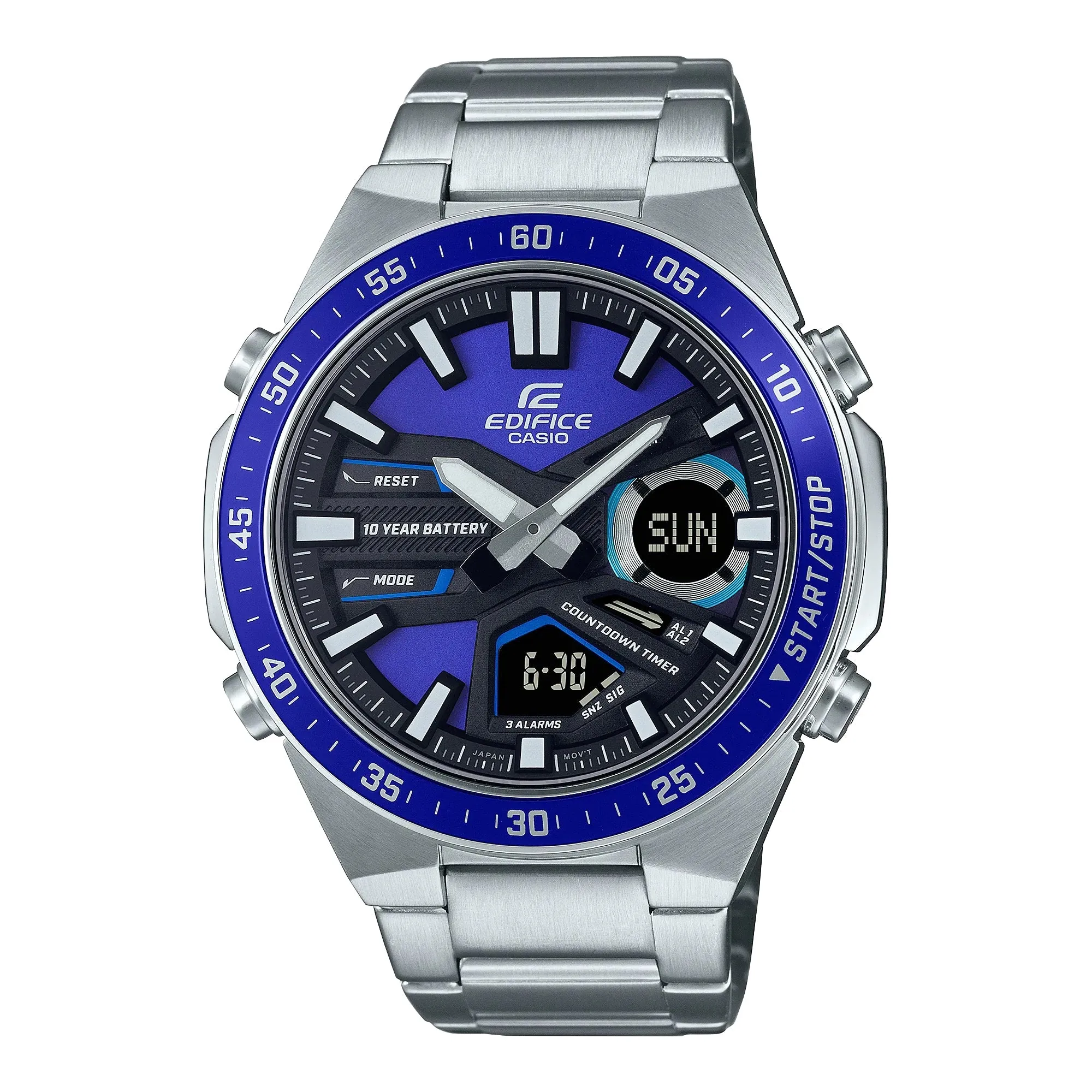Casio EFVC110D2AVEF Heren Horloge 51.3 mm 46.9 mm 13.7 mm 10ATM sold by Watch2Day