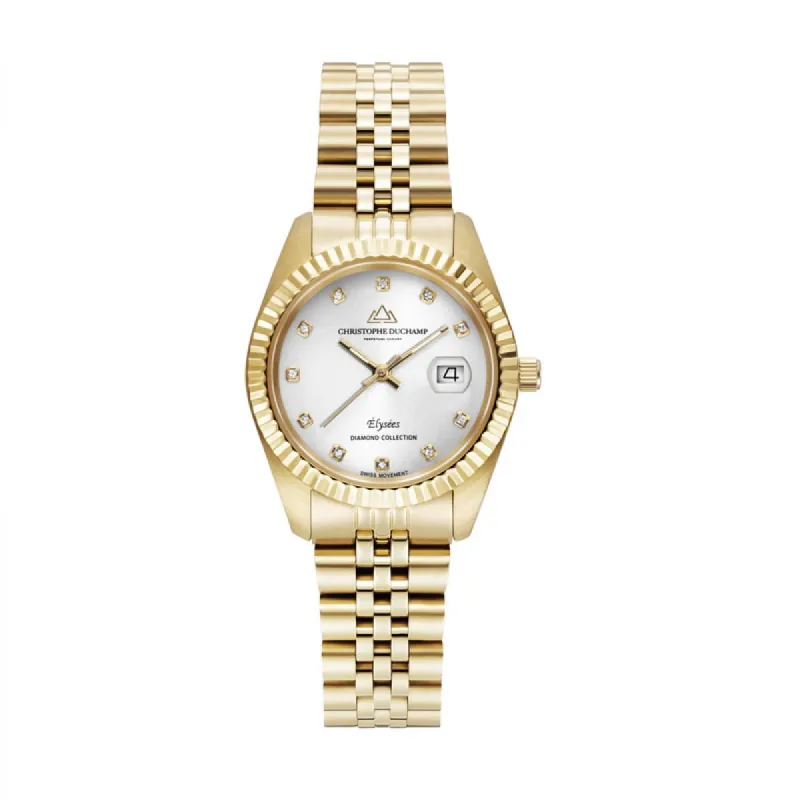 Christophe Duchamp Diamond Elysee dames Horloge 33mm CD7201-4 sold by Watch2Day