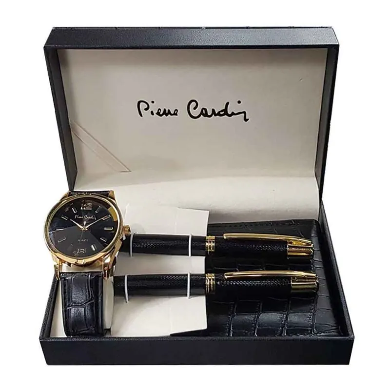 Pierre Cardin Gift Set Watch &amp; Wallet &amp; Pen PCX7870EMI made by Watch2Day