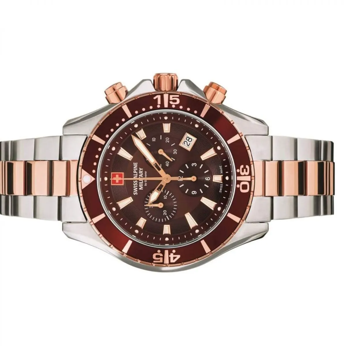 Swiss Alpine Military Quartz Chronograph 7040.9157 10ATM 44MM sold by Watch2Day product image thumbnail 2
