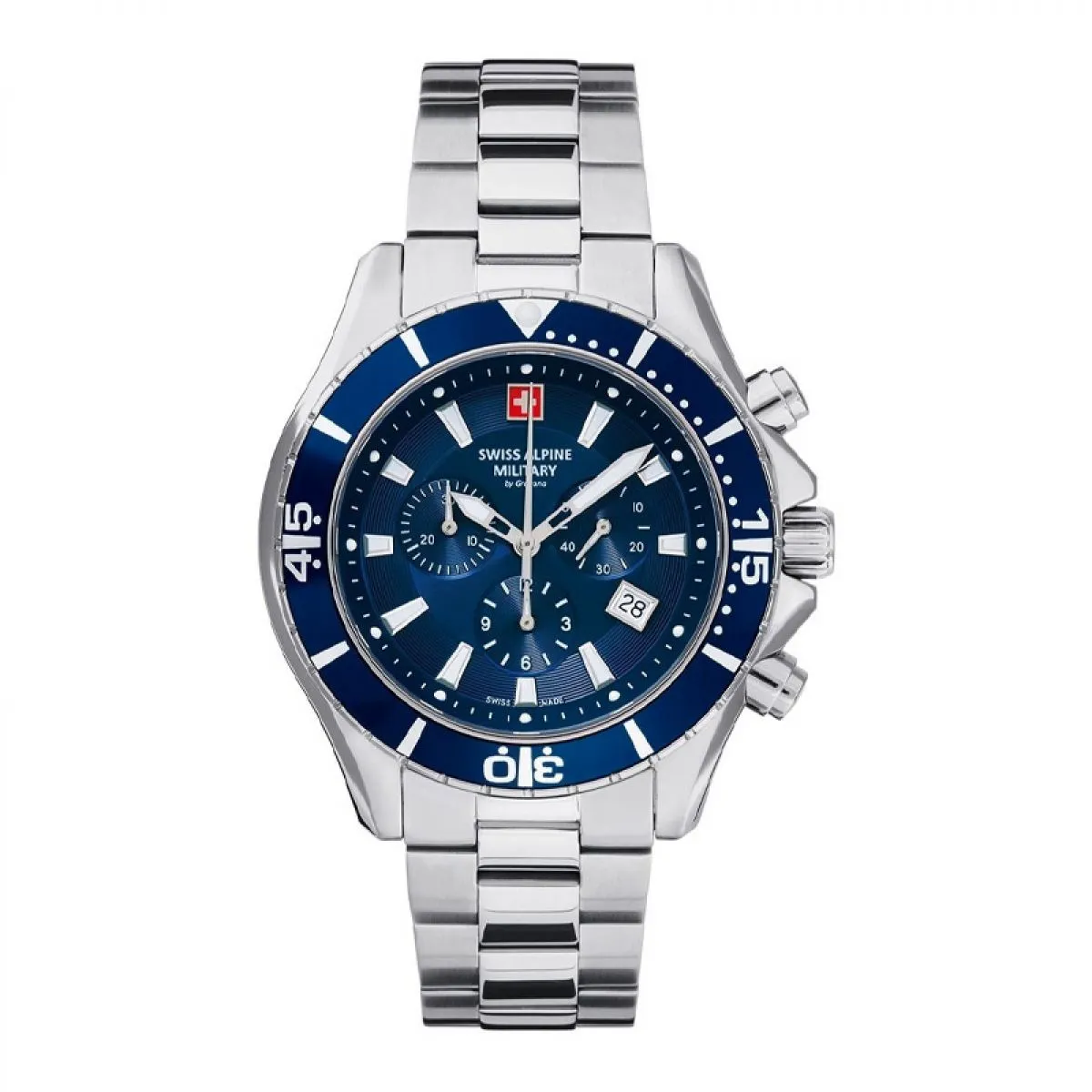 Swiss Alpine Military Quartz Chronograph 7040.9135 10ATM 44MM sold by Watch2Day