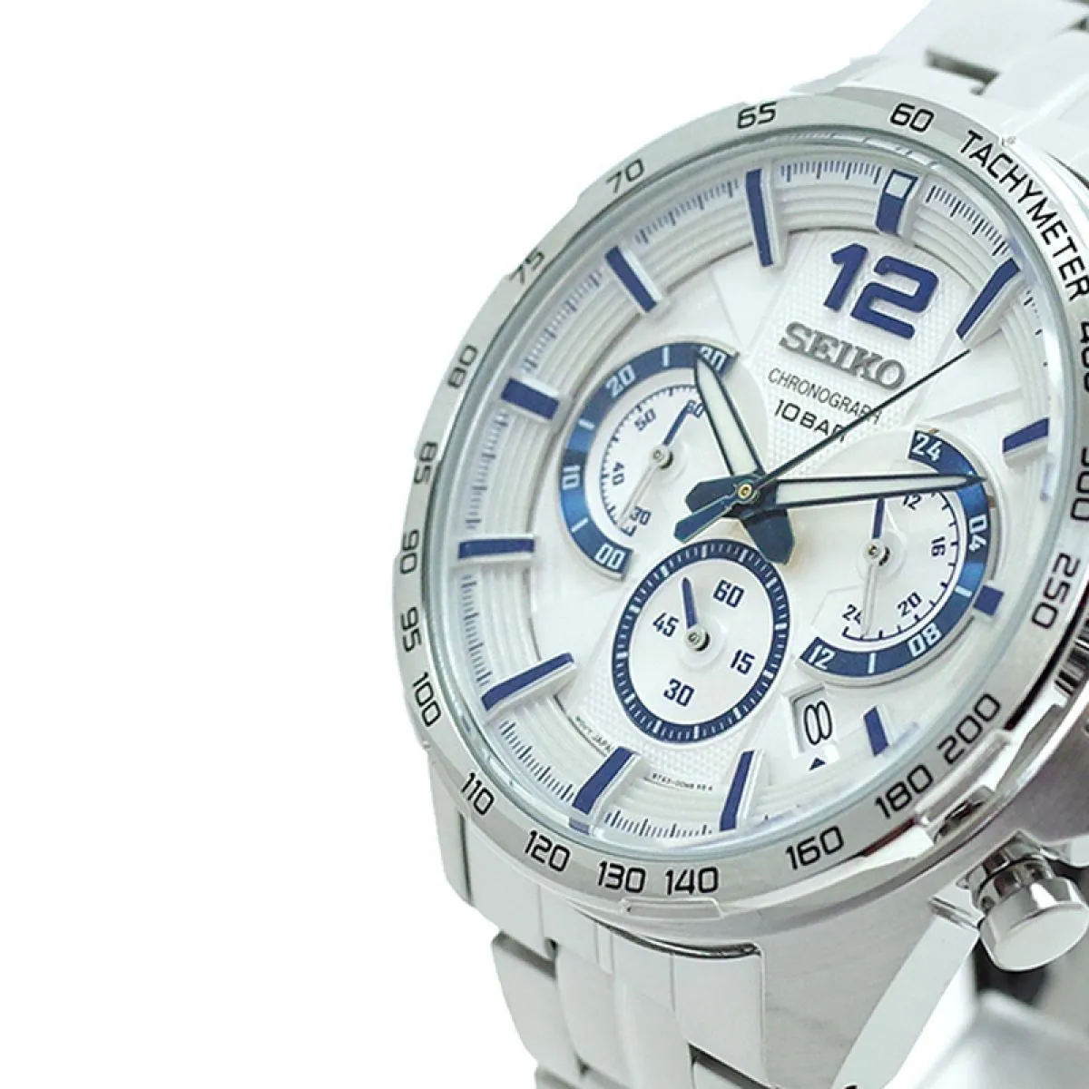 Seiko heren horloge Chronograaf Edelstaal 44MM 10ATM | SSB343P1 sold by Watch2Day product image thumbnail 3