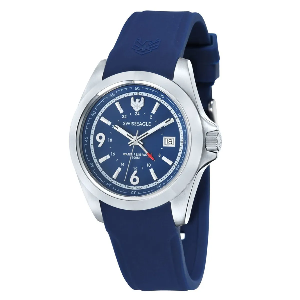 Swiss Eagle Dufaux GMT Staal Siliconen | SE-9066-02 sold by Watch2Day product image thumbnail 3