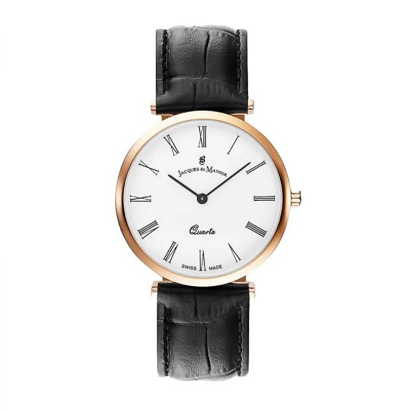 JACQUES du MANOIR LOR.49 Heren Horloge 33mm Swiss-Made made by Watch2Day