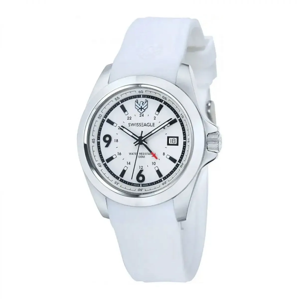 Swiss Eagle Dufaux GMT Staal Siliconen | SE-9066-01 sold by Watch2Day