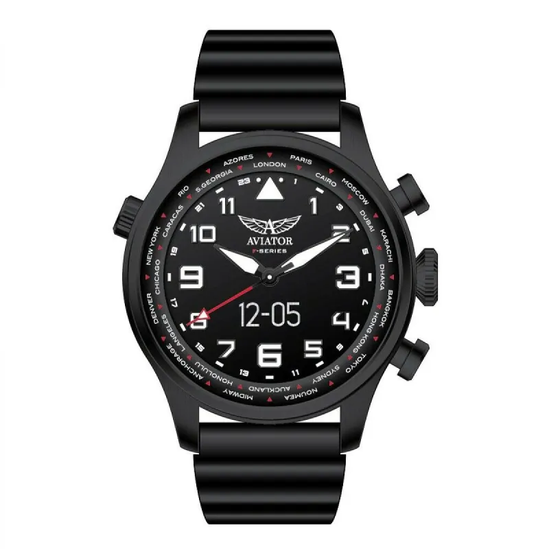 Aviator F-Series Smartwatch Black 45 mm | AVW79215G360 made by Watch2Day