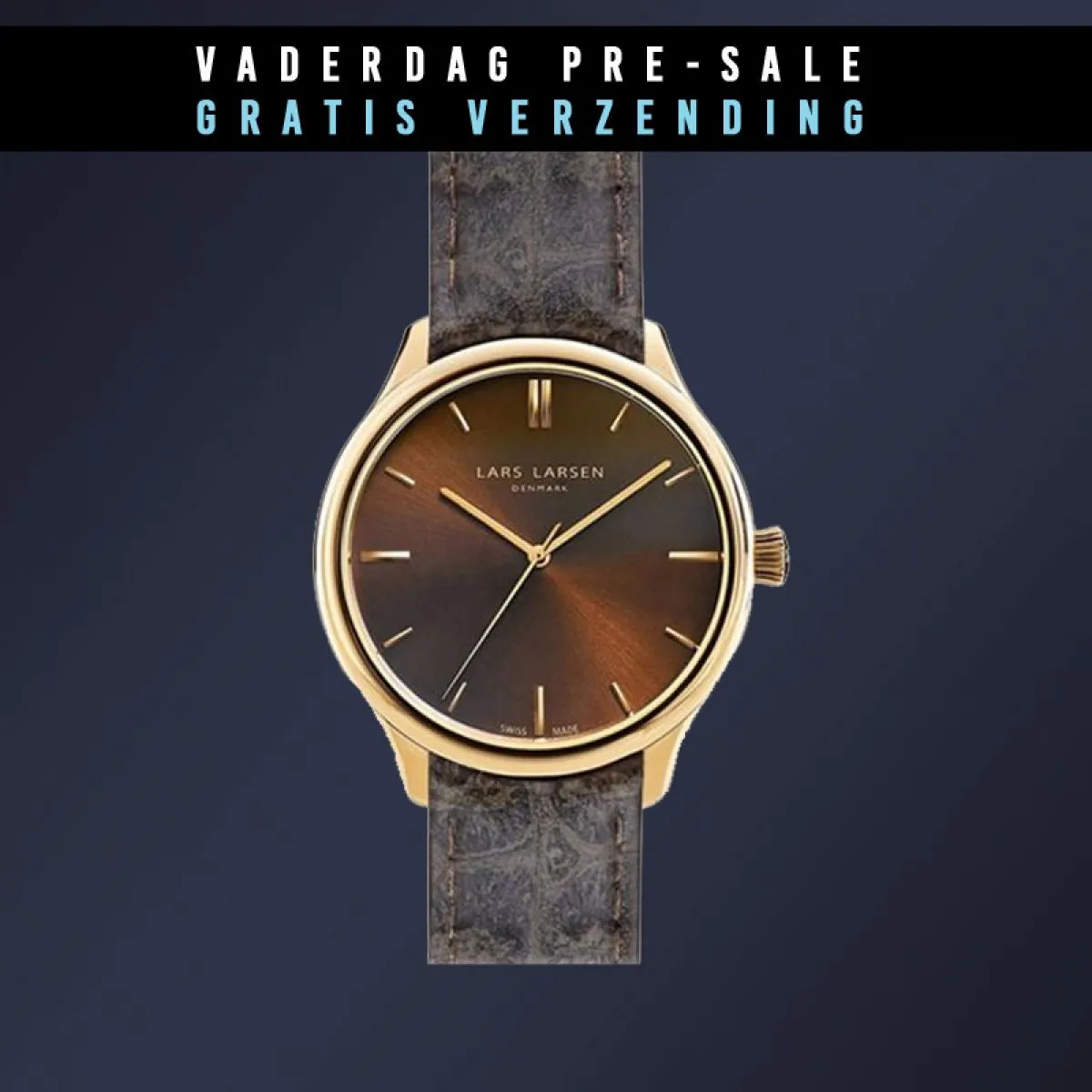Klassieke Swiss Made Lars Larsen met gratis verzending | 120GSBLL sold by Watch2Day