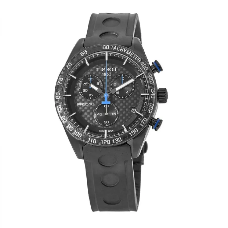Tissot PRS 516 Chronograph Carbon 42mm TI100.417.37.201.00 made by Watch2Day