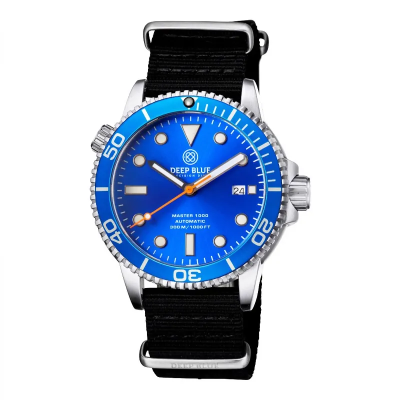 Deep Blue MASTER 1000 AUTOMATIC DIVER - MAS1KBLUBLUBLKNATO sold by Watch2Day