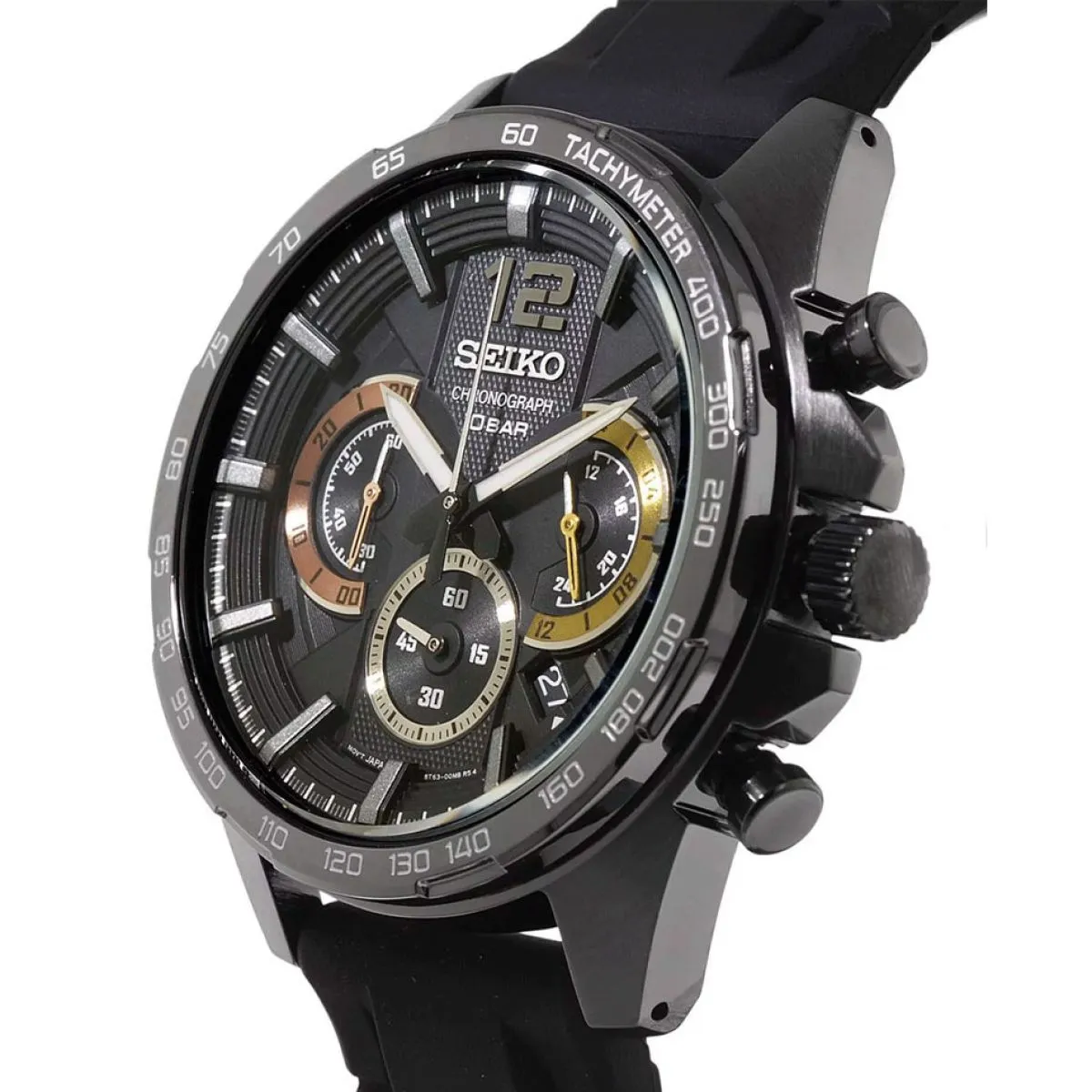 Seiko Chronograph 44MM men Black Steel | SSB349P1 sold by Watch2Day product image thumbnail 2
