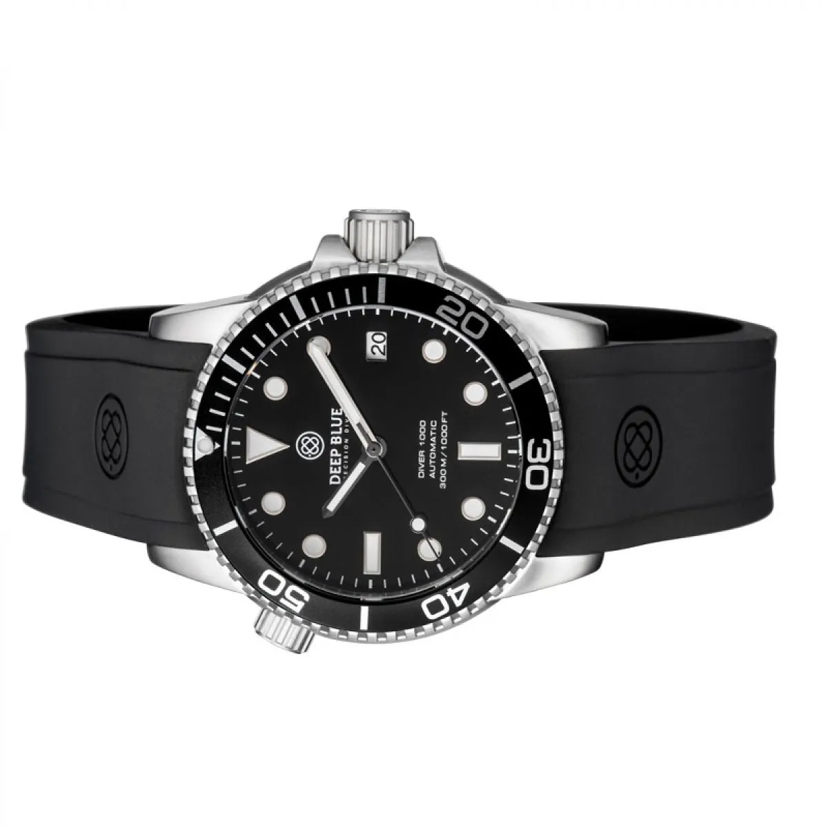 Deep Blue Diver 1000 40mm diver40allblack sold by Watch2Day product image thumbnail 3
