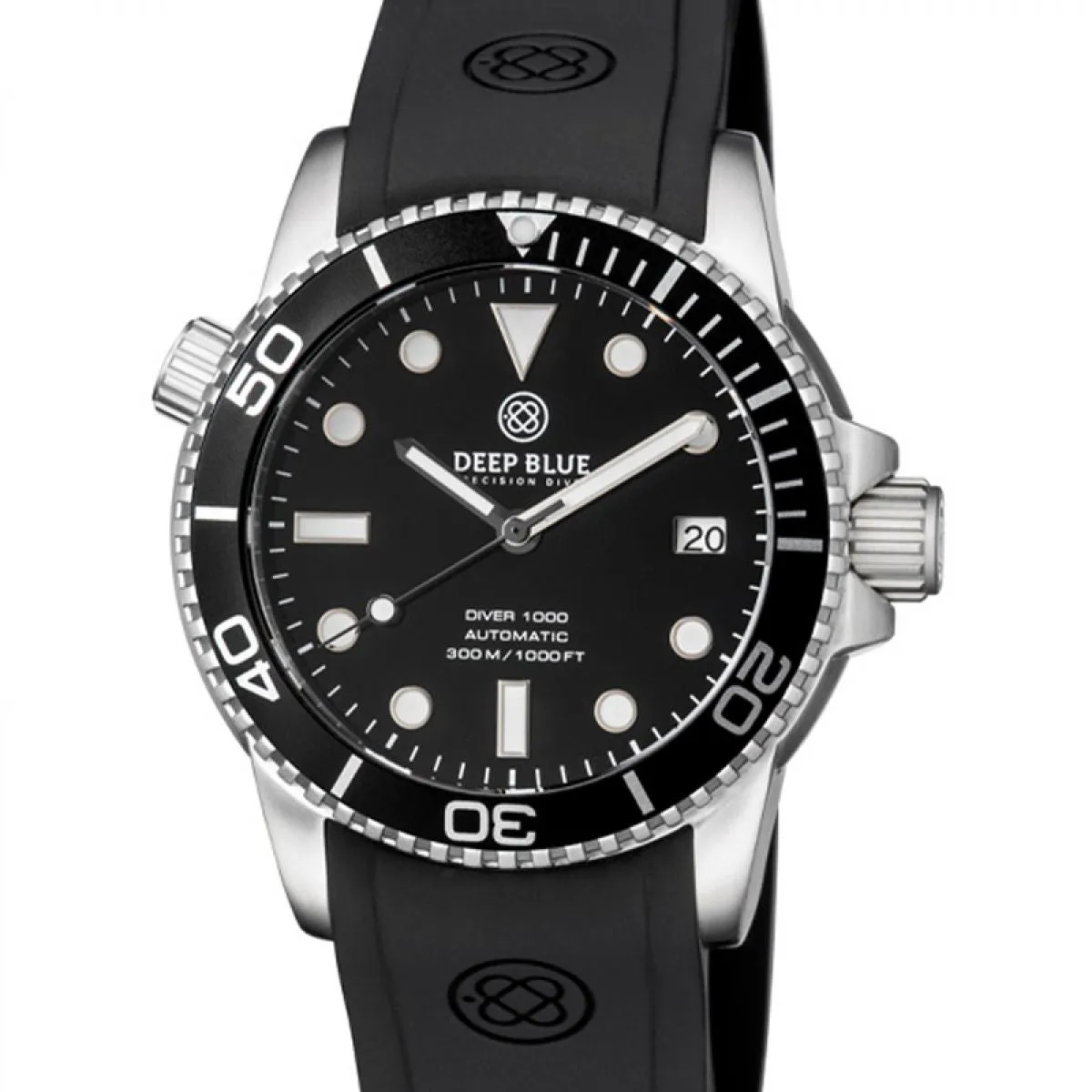 Deep Blue Diver 1000 40mm diver40allblack sold by Watch2Day product image thumbnail 2