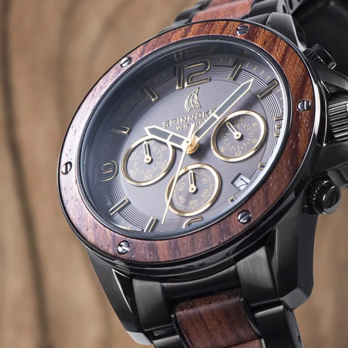 Spinnaker Vessel Wood Chronograph | SP-5027-44 sold by Watch2Day product image thumbnail 3