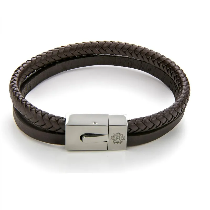 Monomen Men's Genuine Nappa Leather Bracelet MM10822SO made by Watch2Day