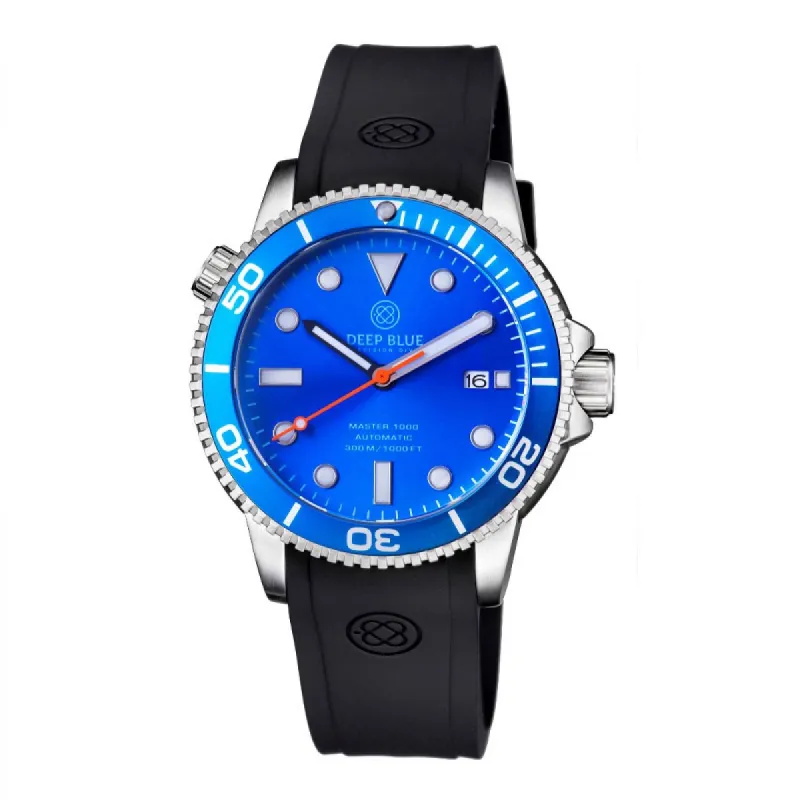 MASTER 1000 AUTOMATIC DIVER - BLUE BEZEL- BLUE DIAL BLACK STRAP sold by Watch2Day