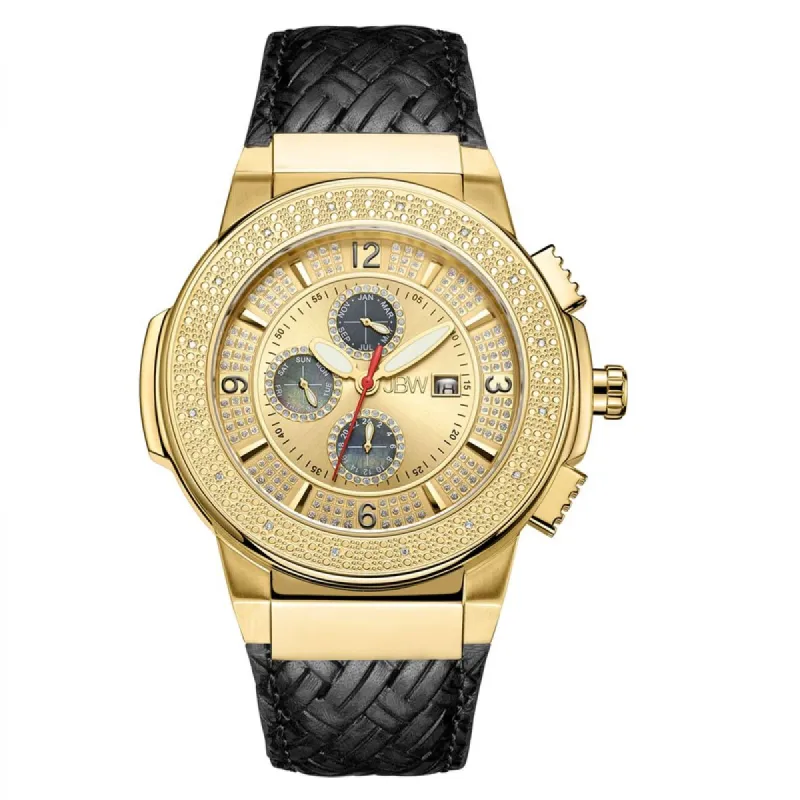 JBW Saxon Diamonds Leather | JB-6101L-D made by Watch2Day