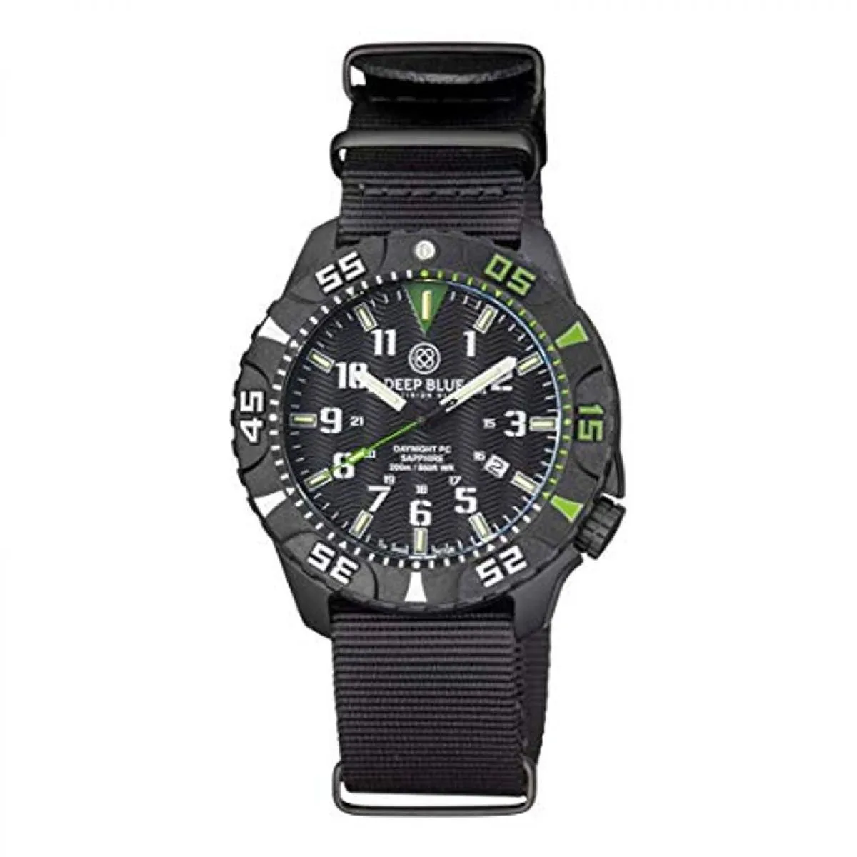Deep Blue Daynight Diver Tritium Green sold by Watch2Day